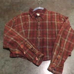 Cropped Urban Renewal plaid shirt size small